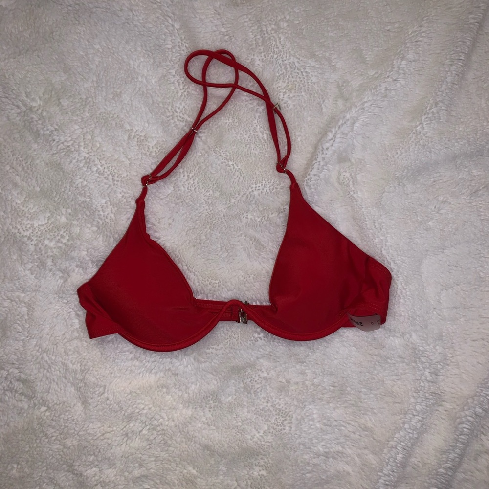 Women’s red bathing suit top